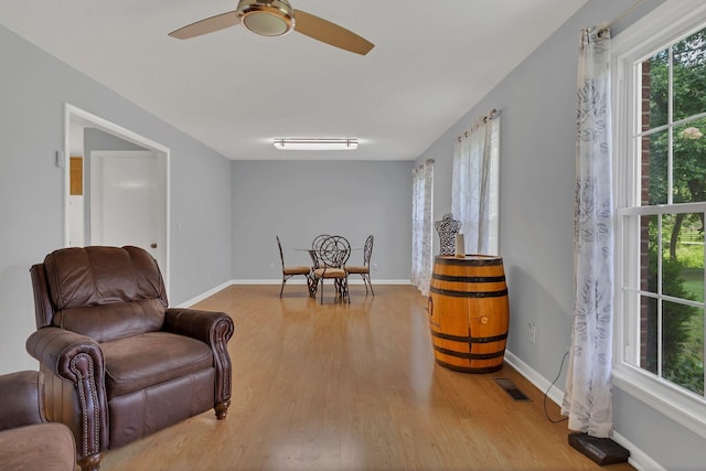 5347 Shady Grove Rd, Morrison, TN 37357 - sitting room with wood finished floors and a ceiling fan