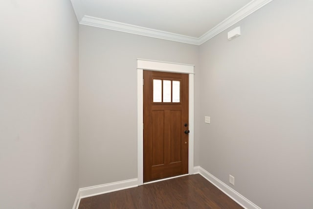 1019 N Maple St Unit 2D, Murfreesboro, TN 37130 - foyer with crown molding and dark wood-type flooring