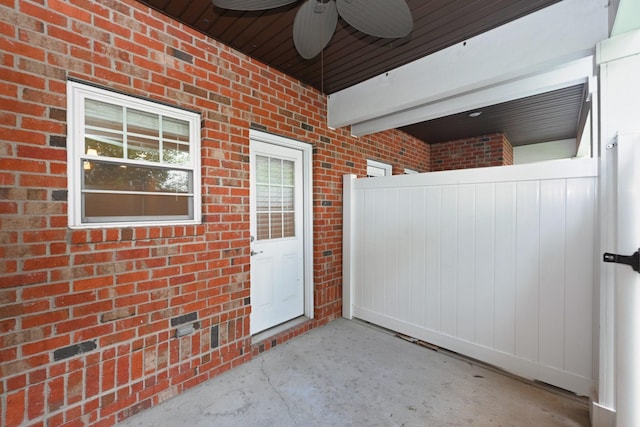 1019 N Maple St Unit 2D, Murfreesboro, TN 37130 - doorway to property featuring brick siding and ceiling fan