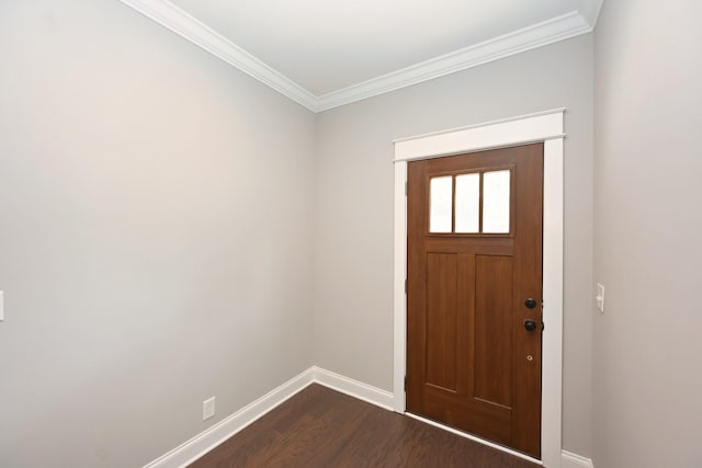 1019 N Maple St Unit 2D, Murfreesboro, TN 37130 - foyer entrance with ornamental molding and dark wood finished floors