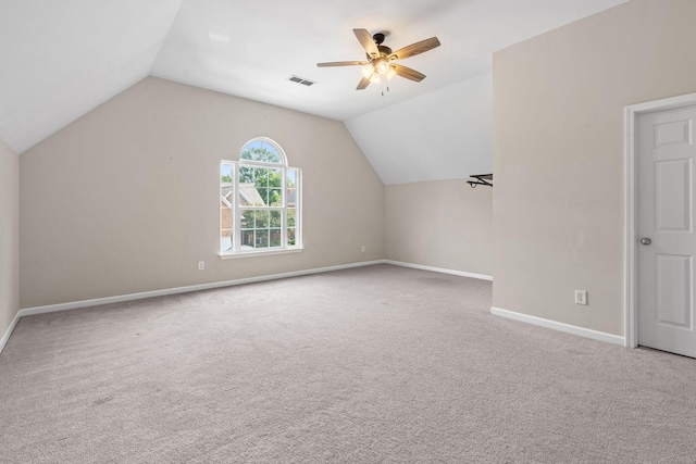 4061 Locerbie Cir, Spring Hill, TN 37174 - bonus room featuring carpet, lofted ceiling, and a ceiling fan