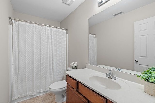4061 Locerbie Cir, Spring Hill, TN 37174 - full bathroom with vanity, tile patterned floors, and a shower with shower curtain