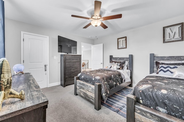 329 Clarabelle Ln, Clarksville, TN 37040 - carpeted bedroom featuring baseboards and a ceiling fan