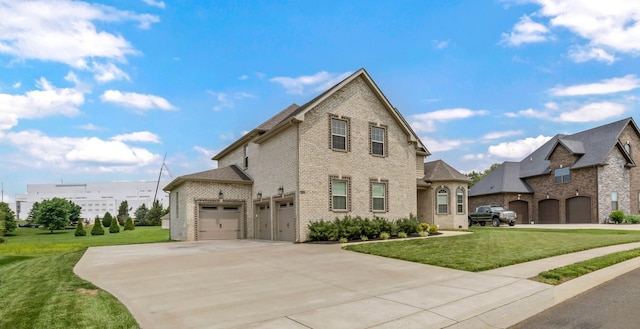 329 Clarabelle Ln, Clarksville, TN 37040 - view of front of property with brick siding, a front lawn, and concrete driveway
