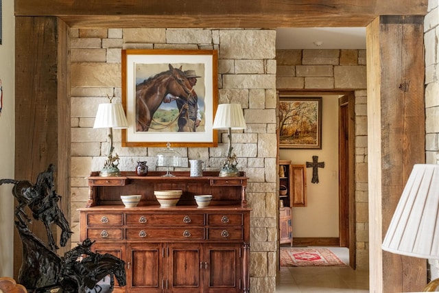 6971 W Cove Rd, Chickamauga, GA 30707 - bar area featuring tile patterned flooring