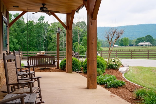 6971 W Cove Rd, Chickamauga, GA 30707 - view of patio with ceiling fan