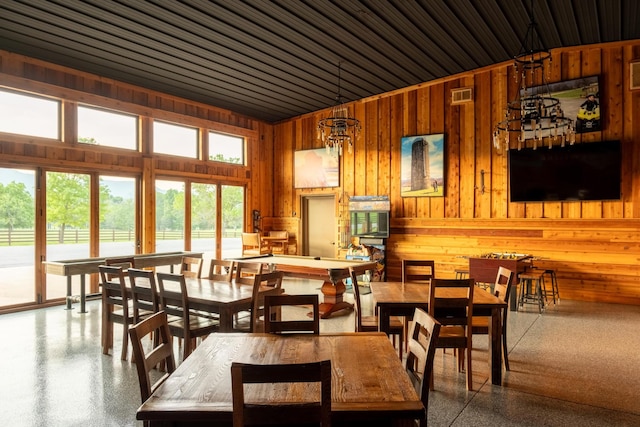6971 W Cove Rd, Chickamauga, GA 30707 - dining room with wooden walls