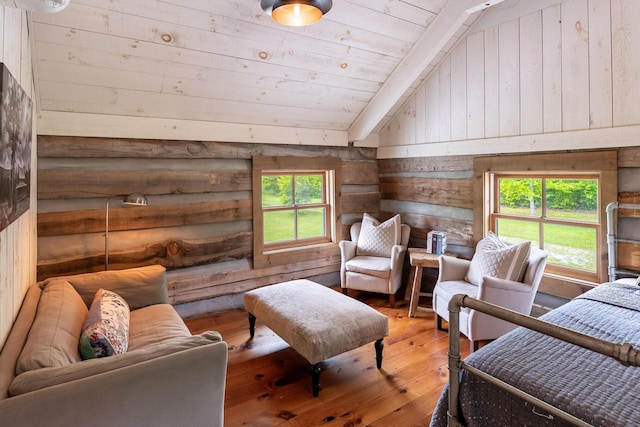 1170 Ascalon Rd, Rising Fawn, GA 30738 - bedroom featuring wood-type flooring, wood ceiling, and wooden walls