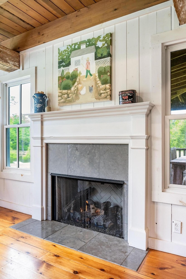 1170 Ascalon Rd, Rising Fawn, GA 30738 - detailed view of a tile fireplace and wood finished floors