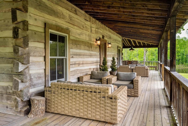 1170 Ascalon Rd, Rising Fawn, GA 30738 - wooden terrace with an outdoor living space
