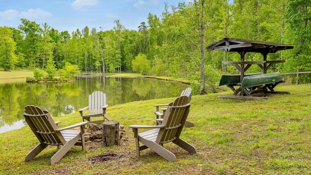 1170 Ascalon Rd, Rising Fawn, GA 30738 - view of grassy yard with a view of trees and a water view