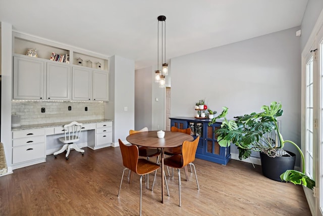 1209 Firth Ct, Franklin, TN 37067 - dining room with built in desk and wood finished floors