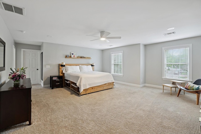 1209 Firth Ct, Franklin, TN 37067 - bedroom with light carpet and a ceiling fan