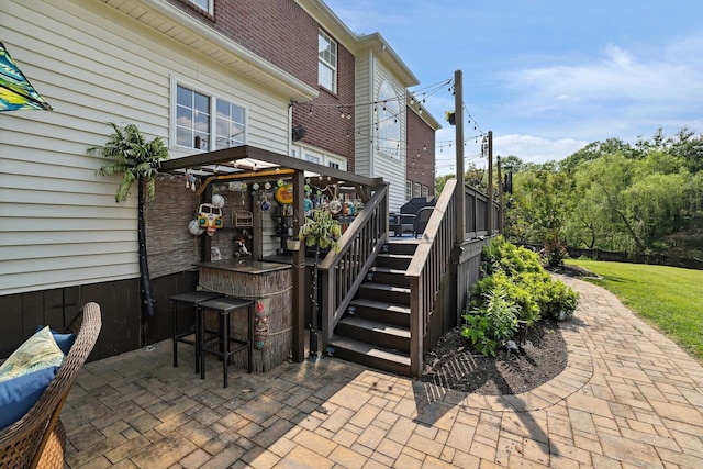 1209 Firth Ct, Franklin, TN 37067 - view of patio / terrace with a deck and stairs