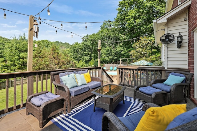 1209 Firth Ct, Franklin, TN 37067 - deck with an outdoor living space