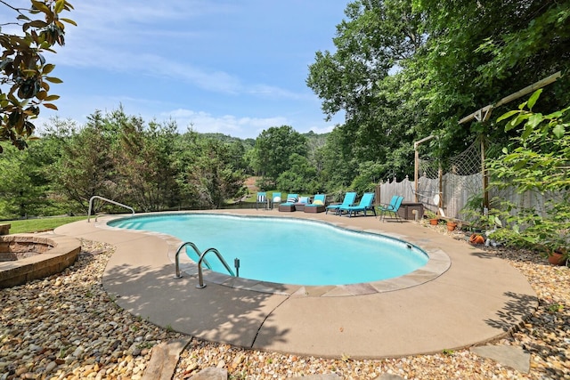 1209 Firth Ct, Franklin, TN 37067 - view of pool with a patio area and an outdoor living space
