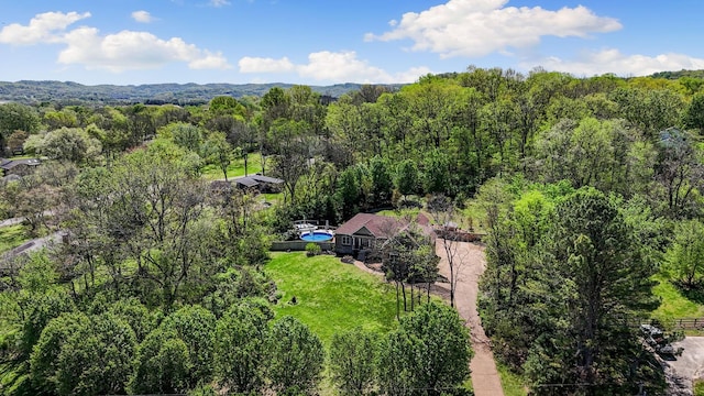 203 Tom Robinson Rd, Franklin, TN 37064 - aerial view of property and surrounding area with a heavily wooded area