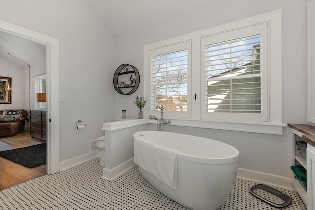 805 Allison Gdns, Columbia, TN 38401 - full bathroom with a freestanding bath and vaulted ceiling