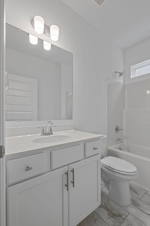 1551 Cedarbrooke Ln, Lebanon, TN 37090 - full bath featuring vanity, marble finish flooring, and bathtub / shower combination
