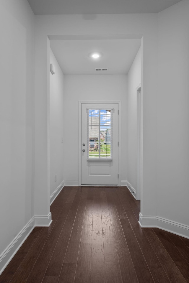 1551 Cedarbrooke Ln, Lebanon, TN 37090 - doorway to outside featuring dark wood finished floors and baseboards