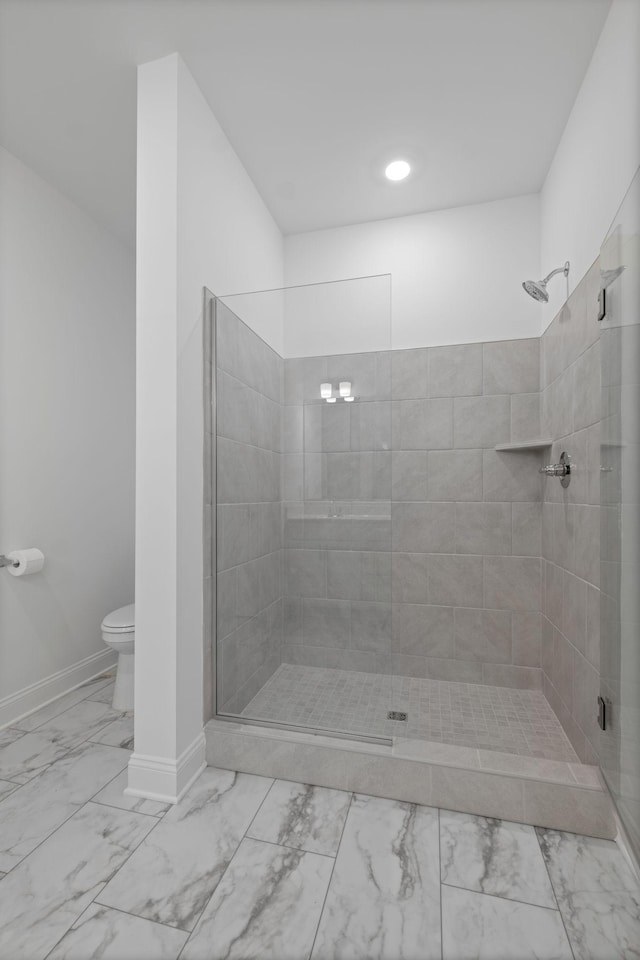 1551 Cedarbrooke Ln, Lebanon, TN 37090 - full bath featuring a shower stall and marble finish flooring