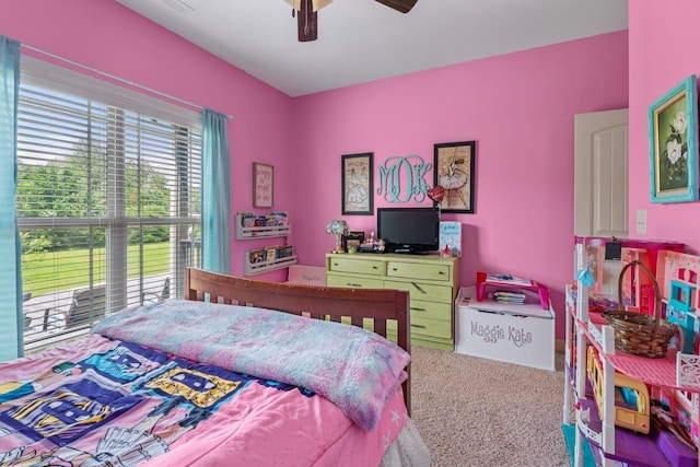 1372 Tidwell Switch Rd, Dickson, TN 37055 - bedroom with carpet floors and ceiling fan