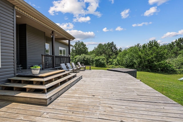 1372 Tidwell Switch Rd, Dickson, TN 37055 - wooden terrace featuring a lawn