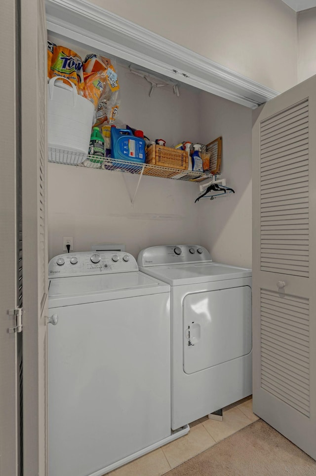 4316 Summercrest Blvd Unit 1020, Antioch, TN 37013 - laundry area with washing machine and dryer and light tile patterned floors