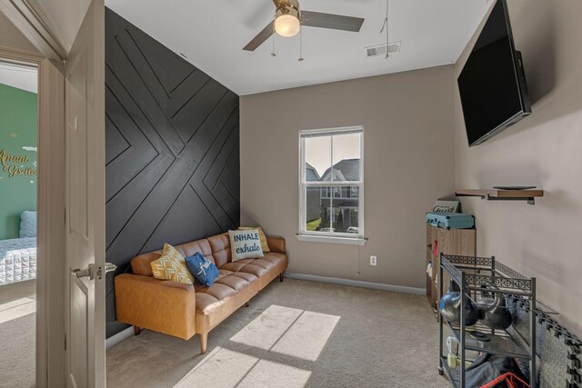 4316 Summercrest Blvd Unit 1020, Antioch, TN 37013 - sitting room featuring carpet and a ceiling fan
