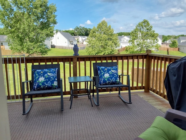 1095 Lady Nashville Dr, Hermitage, TN 37076 - deck with a residential view and grilling area