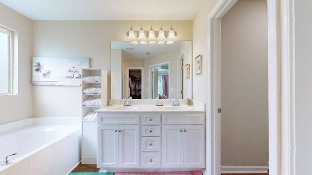 1095 Lady Nashville Dr, Hermitage, TN 37076 - full bath featuring plenty of natural light, double vanity, a garden tub, and a spacious closet
