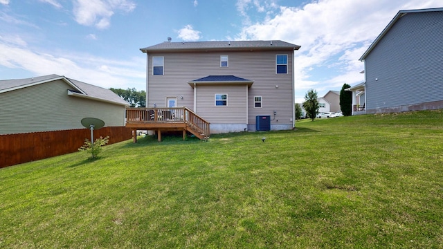 1095 Lady Nashville Dr, Hermitage, TN 37076 - rear view of house featuring a deck and a yard