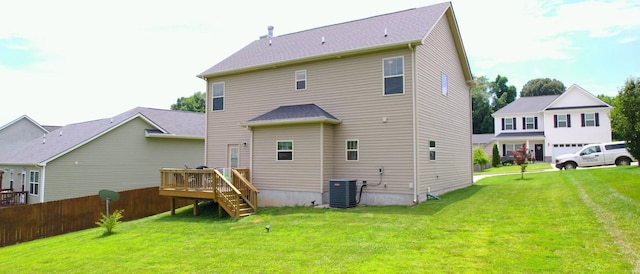 1095 Lady Nashville Dr, Hermitage, TN 37076 - rear view of property with stairs and a deck