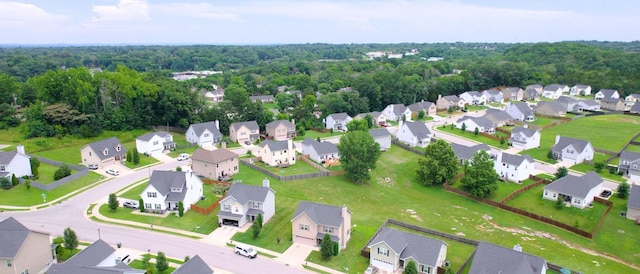 1095 Lady Nashville Dr, Hermitage, TN 37076 - aerial view of residential area featuring a heavily wooded area