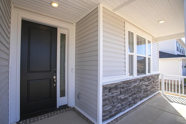 3044 Fernwood Ln, Columbia, TN 38401 - entrance to property with covered porch and stone siding