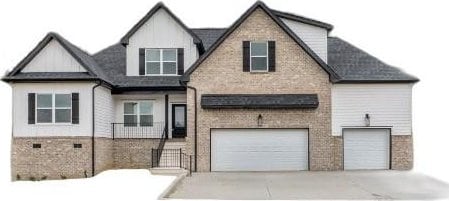 0 Opossum Paw Rd, Beechgrove, TN 37018 - view of front of home with a garage, driveway, and a shingled roof