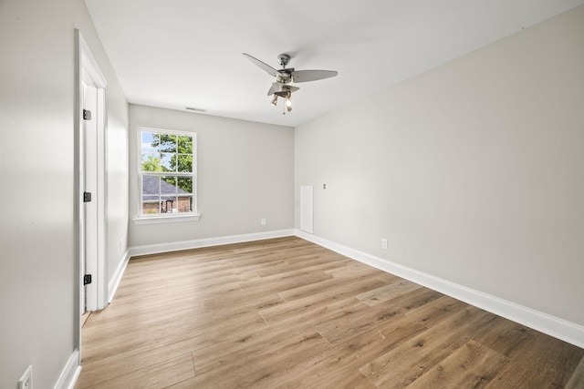 321 Lakeway Ter, Spring Hill, TN 37174 - spare room with ceiling fan and light wood-style floors