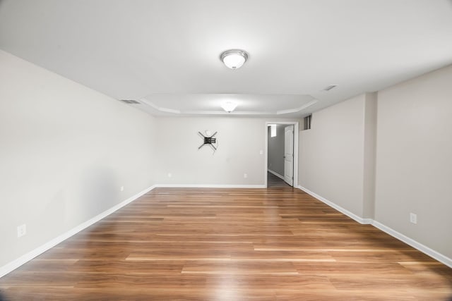 321 Lakeway Ter, Spring Hill, TN 37174 - spare room with a tray ceiling and light wood-type flooring