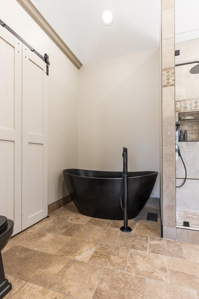 1057 The Long Run, Columbia, TN 38401 - full bathroom with stone tile flooring, a tile shower, and recessed lighting