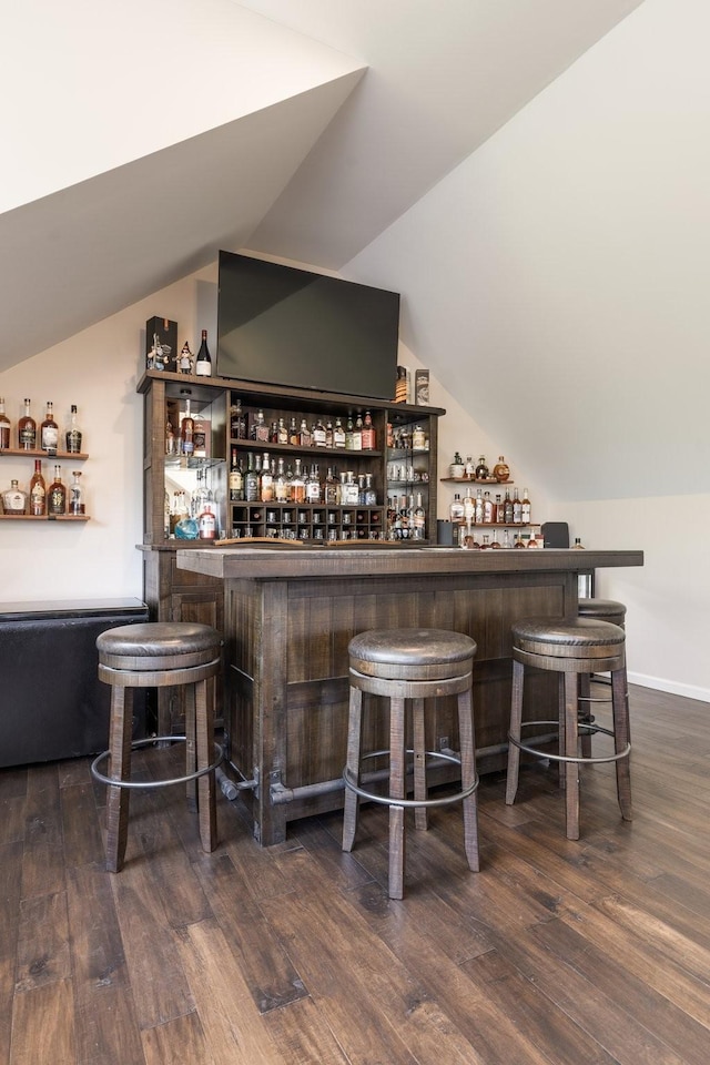 1057 The Long Run, Columbia, TN 38401 - indoor dry bar with wood finished floors and lofted ceiling