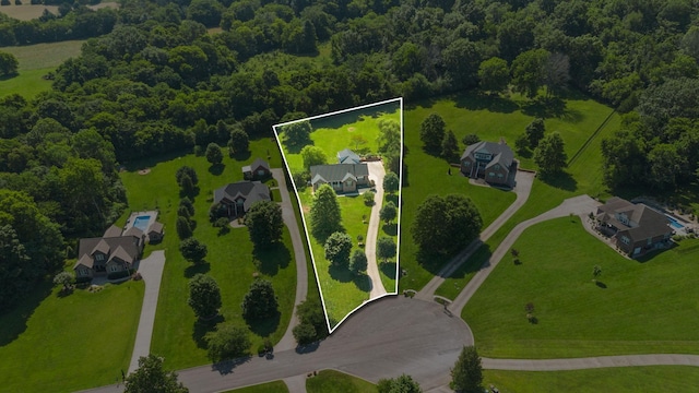 1057 The Long Run, Columbia, TN 38401 - view of property location featuring property parcel outlined and a heavily wooded area