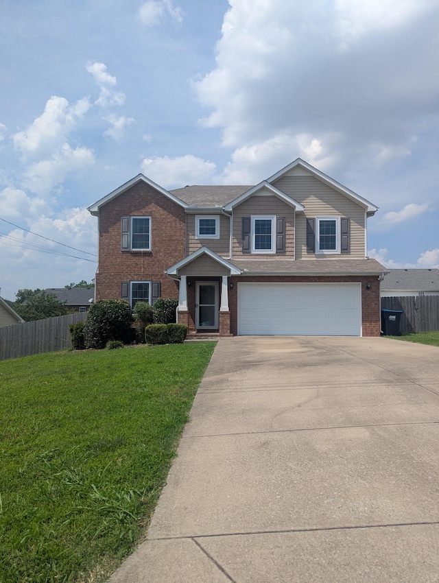 106 Shrike Ct, La Vergne, TN 37086 - view of front of property featuring brick siding, an attached garage, and concrete driveway