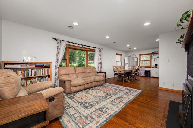 472 Shirley Rd, Smyrna, TN 37167 - living area featuring wood finished floors and recessed lighting