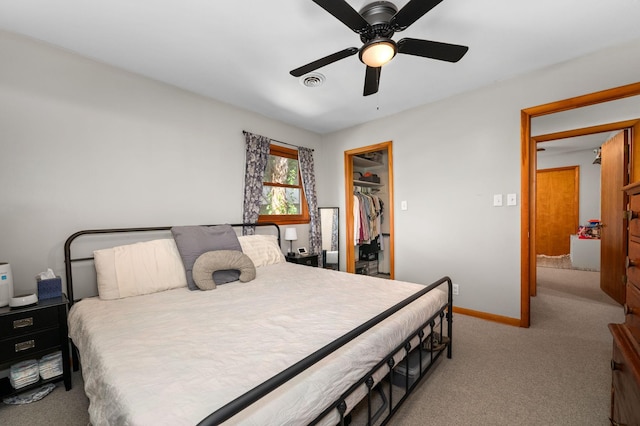 472 Shirley Rd, Smyrna, TN 37167 - carpeted bedroom featuring a closet, a ceiling fan, and a spacious closet