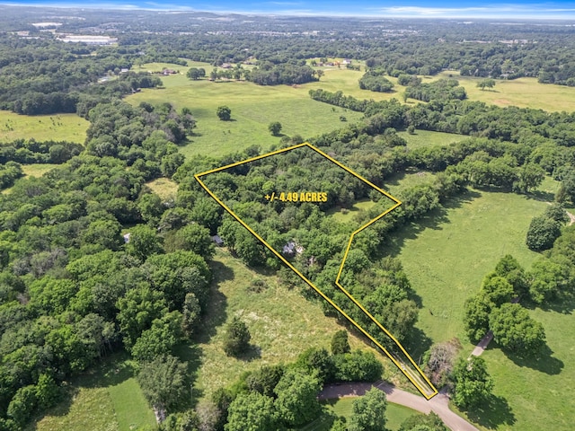 472 Shirley Rd, Smyrna, TN 37167 - aerial view of property's location featuring property parcel outlined and a heavily wooded area