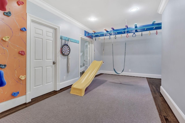 812 Princeton Hills Dr, Brentwood, TN 37027 - playroom featuring ornamental molding and wood finished floors