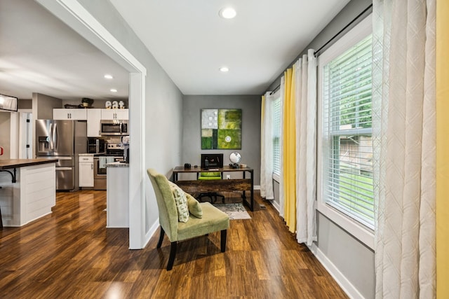 103 N Main St, Springfield, TN 37172 - living area featuring dark wood finished floors and recessed lighting