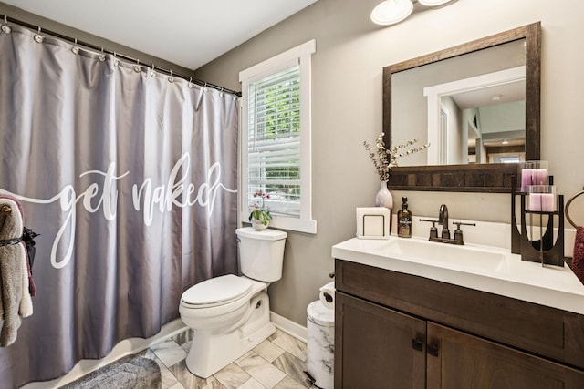 103 N Main St, Springfield, TN 37172 - bathroom with vanity, marble finish floors, and curtained shower