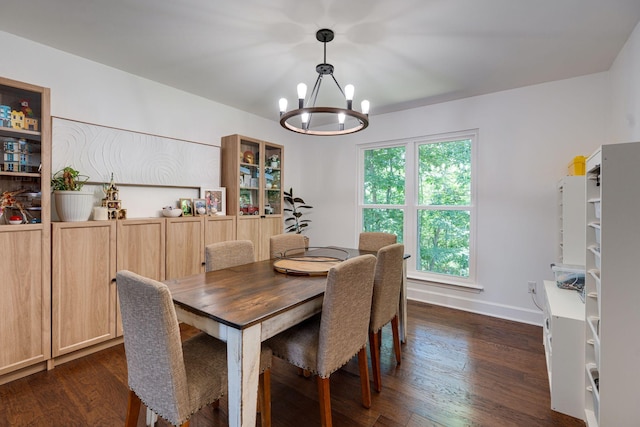 1448 Brighton Cir, Old Hickory, TN 37138 - dining space featuring a chandelier and dark wood-type flooring