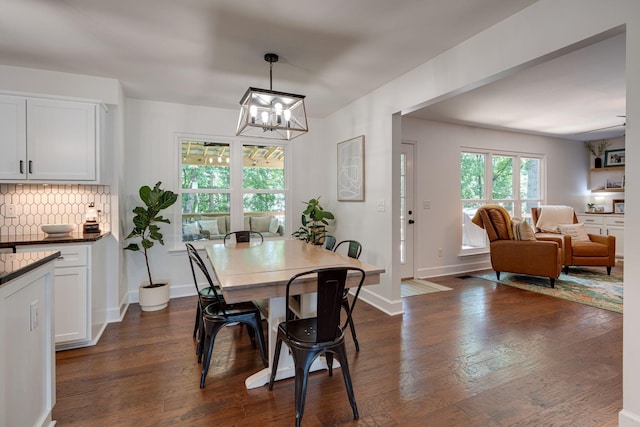 1448 Brighton Cir, Old Hickory, TN 37138 - dining space with a chandelier and dark wood finished floors